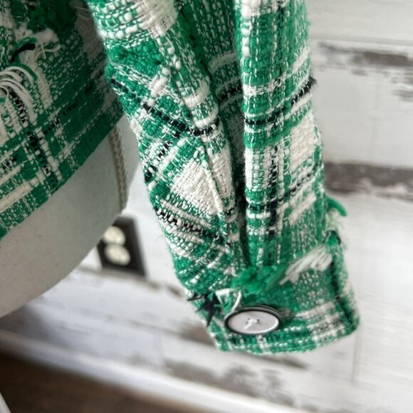 CABI Library Jacket Green Plaid Tweed Button Front Sz S #5653 EUC - Picture 5 of 6